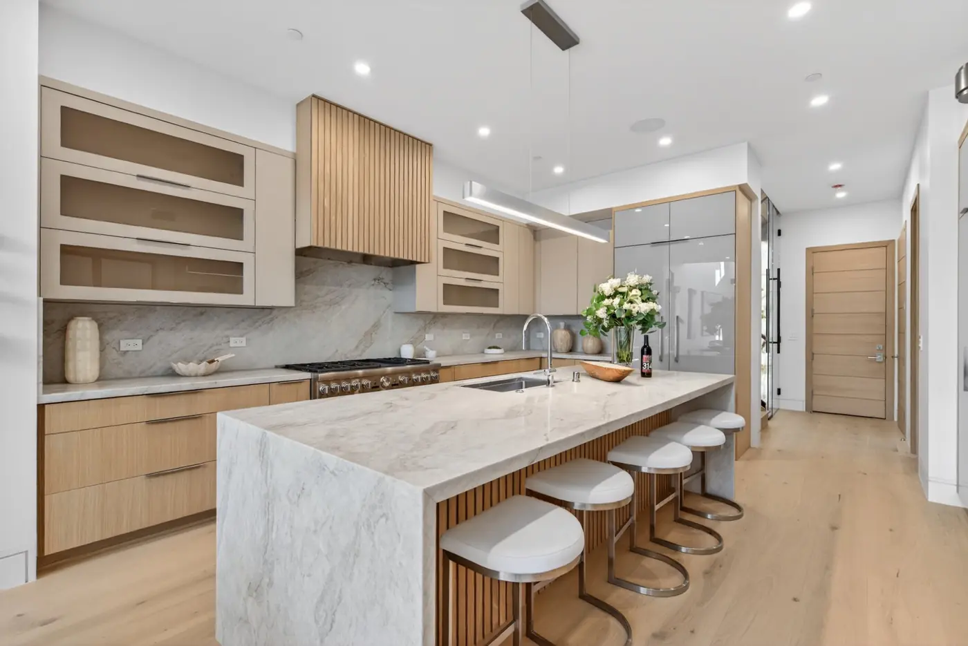Luxury kitchen marble island · Orange County, CA