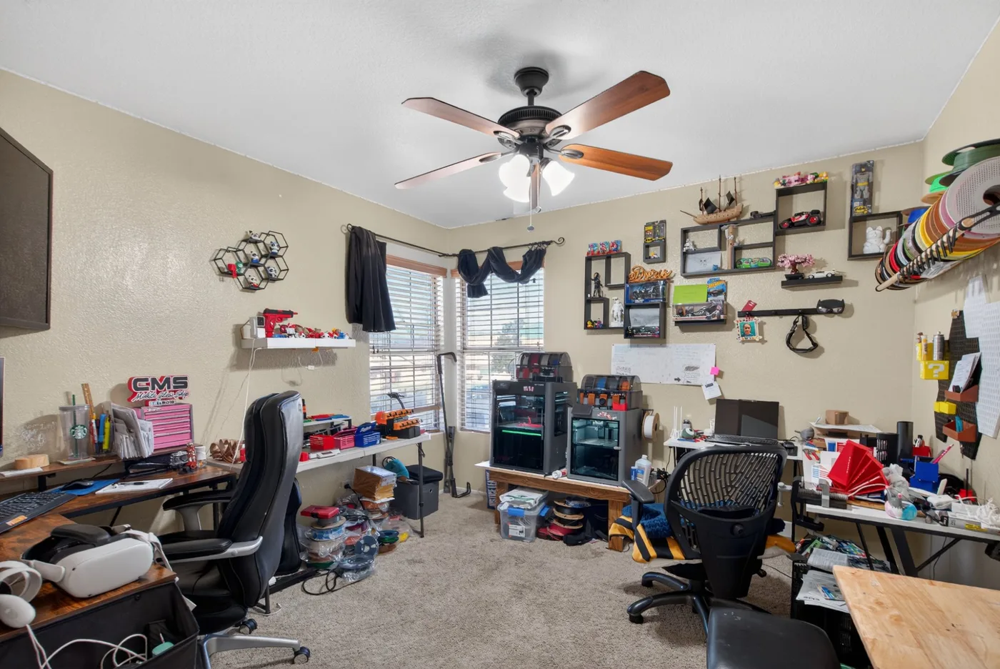 Home office before virtual declutter