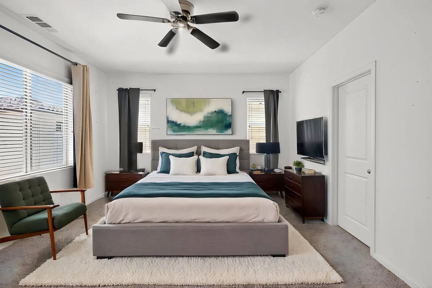 Empty bedroom after virtual staging — Vista Media Homes